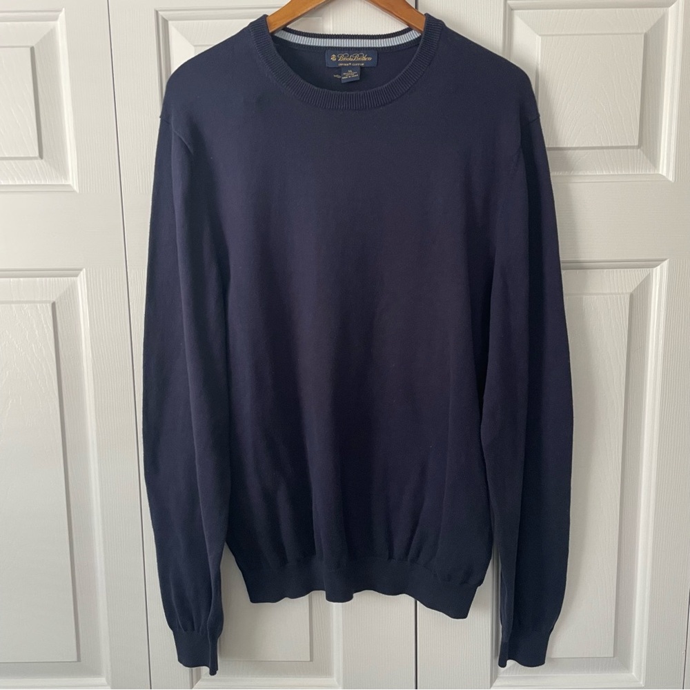 Brooks Brothers Men's Deep Blue Crewneck Sweater